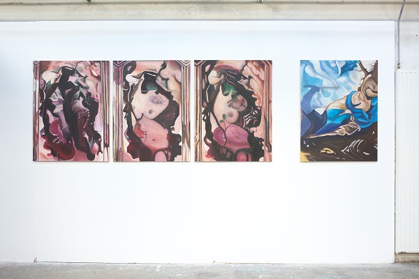 Home the series of paintings titled “figures” in the exhibition at villa belleville in 2026.2