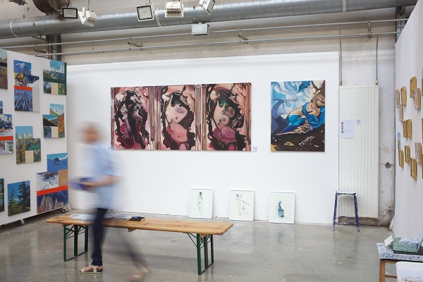 Home the series of paintings titled “figures” in the exhibition at villa belleville in 2026.