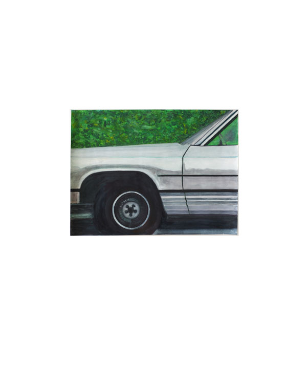 Painting, Ford II, gouache on paper, 18 x 24in, Olivier Furter 2024, LTD Crown Victoria LX