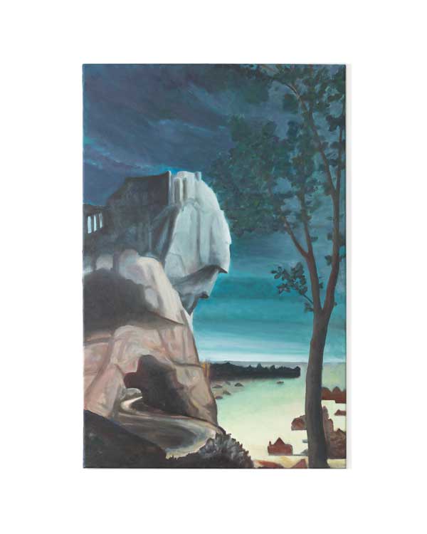 Olivier Furter, painting, Loth et ses filles, oil on linen canvas, 65x100cm, OF2023 Inspired by a detail of the painting "Loth and His Daughters", anonymous painter, Antwerp 1517.