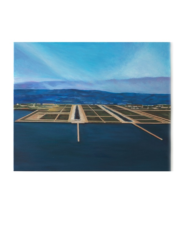 Painting, Runway San Francisco, oil on canvas, 65x50cm, Olivier Furter 2025
