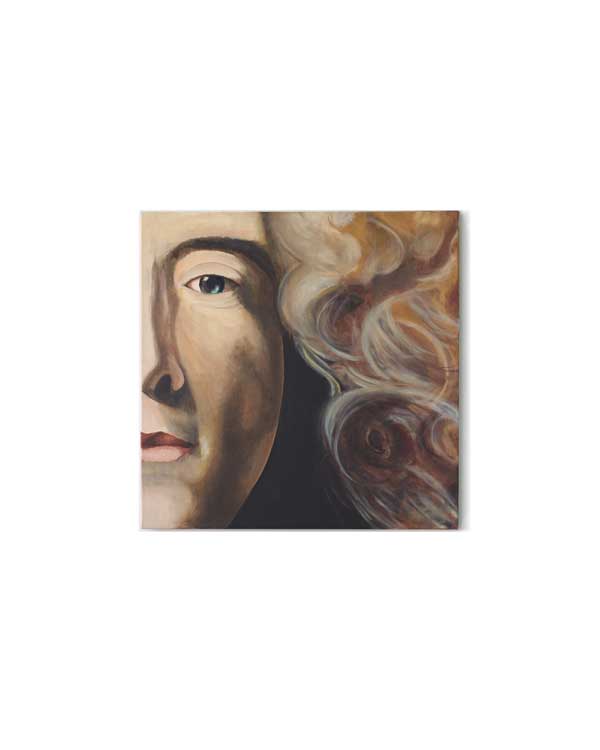 Painting, Hyacinthe Rigaud II, oil on canvas, 60 x 60cm, OF2024 Inspired by a detail from ‘Portrait of a Man’ by Hyacinthe Rigaud, 1659-1743.