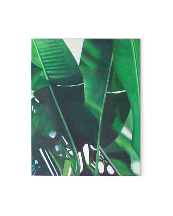 Painting, Banana Tree II, oil on linen canvas, 73x92cm, Olivier Furter 2023